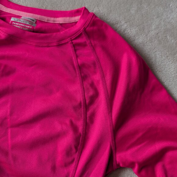 3/$30 bold pink thermal long sleeve performance top - Picture 4 of 7
